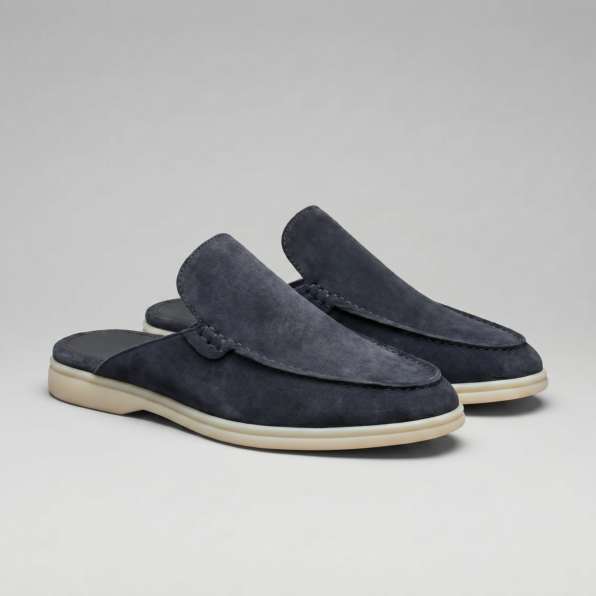 Men's Loafer Mules Suede Slip-On Backless Shoes