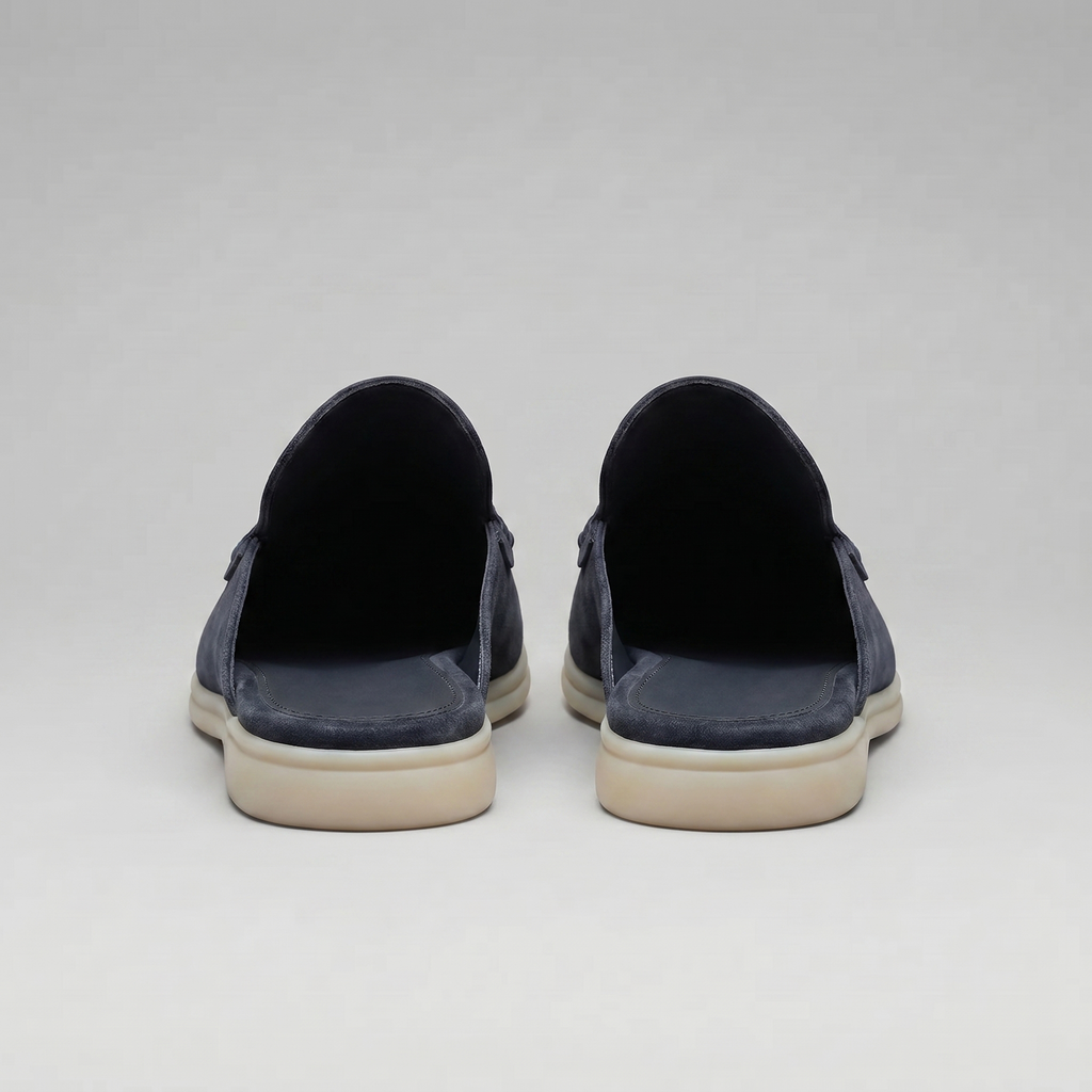 Men's Loafer Mules Suede Slip-On Backless Shoes