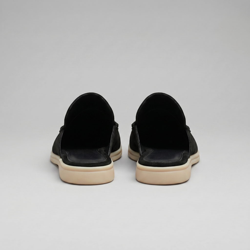 Men's Loafer Mules Suede Slip-On Backless Shoes
