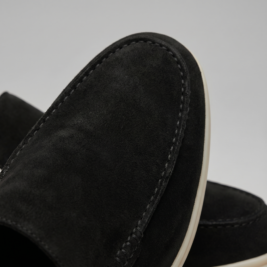 Men's Loafer Mules Suede Slip-On Backless Shoes
