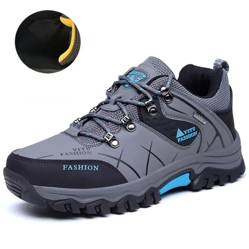 Zapatillas de senderismo para hombre antideslizantes, duraderas y con cordones para exteriores