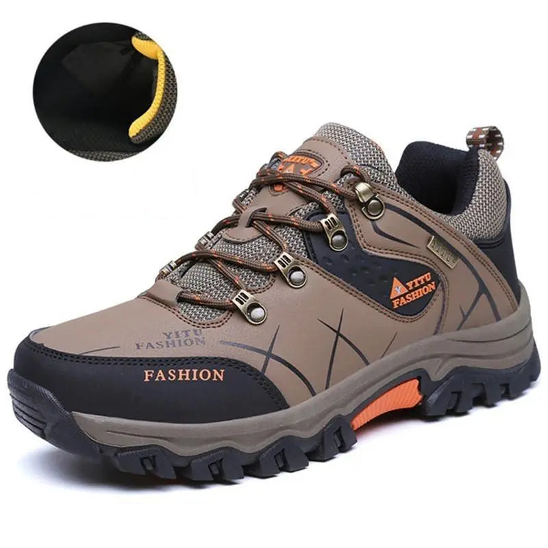 Zapatillas de senderismo para hombre antideslizantes, duraderas y con cordones para exteriores