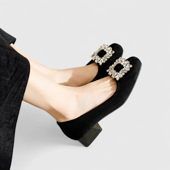 Women Orthopedic Buckle Heels Block Pumps Dress Shoes