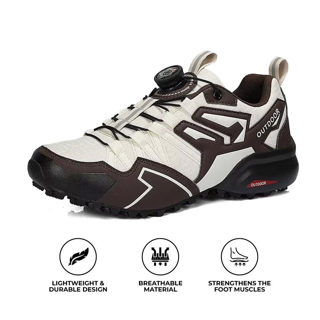 Zapatos ortopédicos de senderismo para hombre, zapatillas de cuero para caminar con soporte para el arco y cremallera