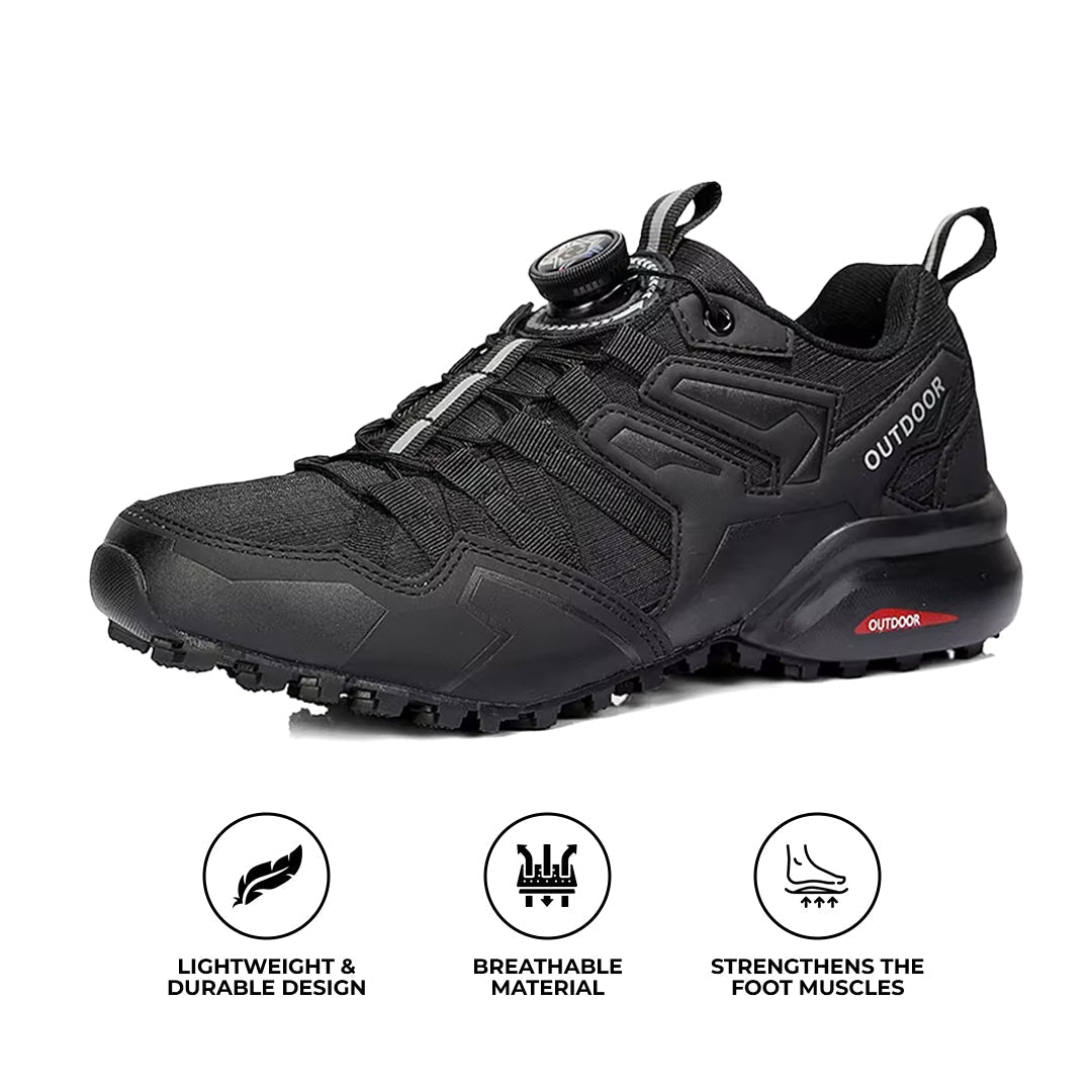 Chaussures orthopédiques de randonnée pour hommes, baskets en cuir avec soutien de la voûte plantaire et fermeture éclair