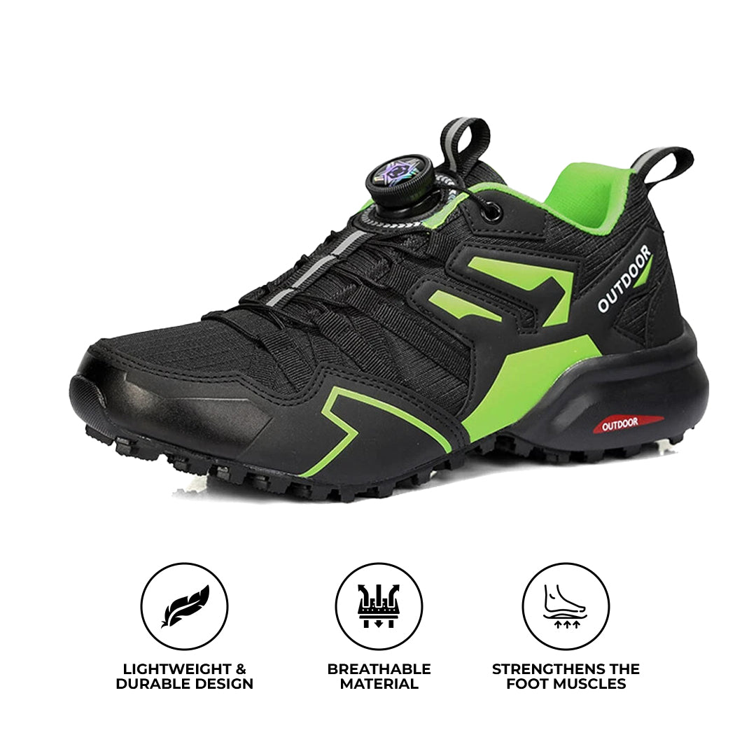 Zapatos ortopédicos de senderismo para hombre, zapatillas de cuero para caminar con soporte para el arco y cremallera