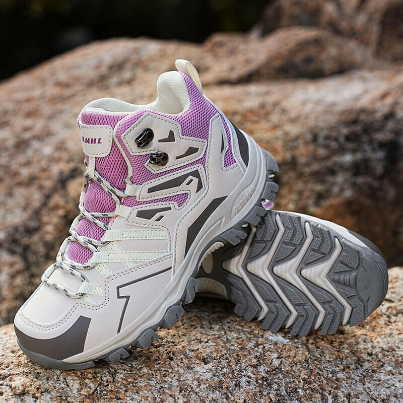 Botas de senderismo para hombre de cuero impermeables para trekking al aire libre