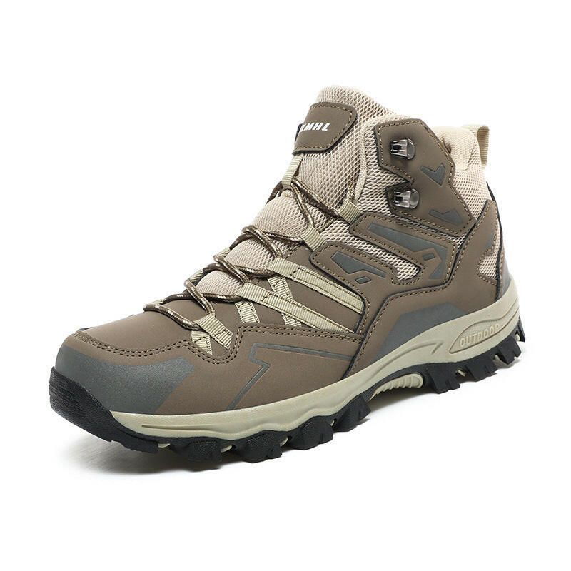 Chaussures de randonnée pour hommes en cuir imperméables pour trekking en plein air