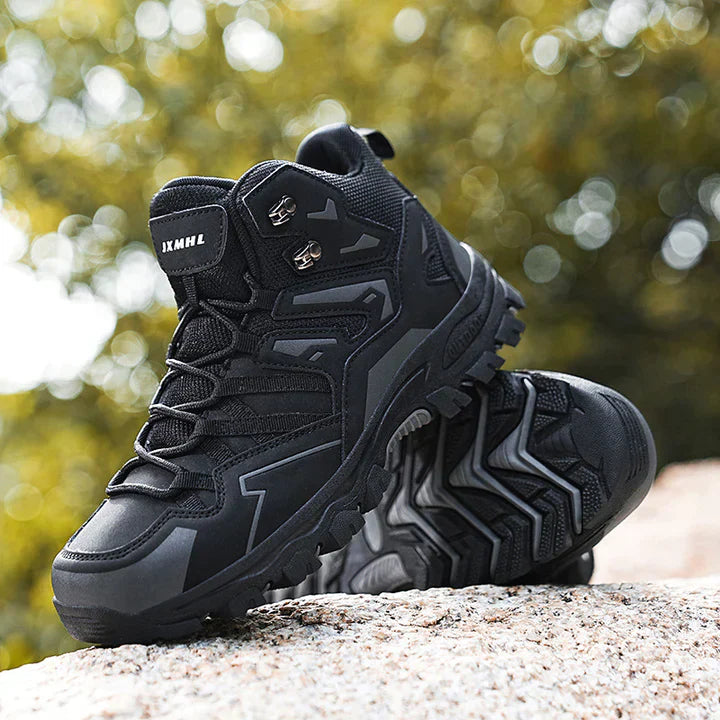 Botas de senderismo para hombre de cuero impermeables para trekking al aire libre