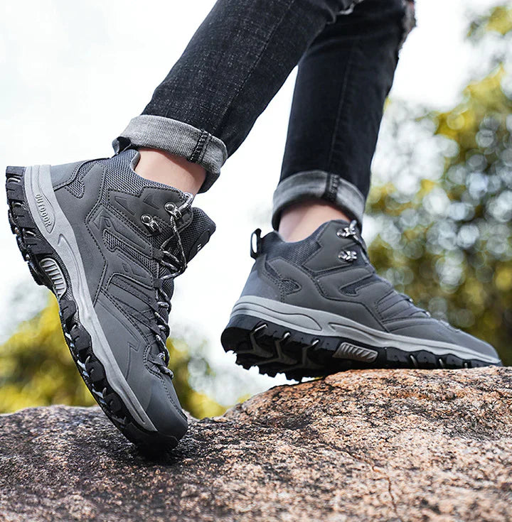 Chaussures de randonnée pour hommes en cuir imperméables pour trekking en plein air