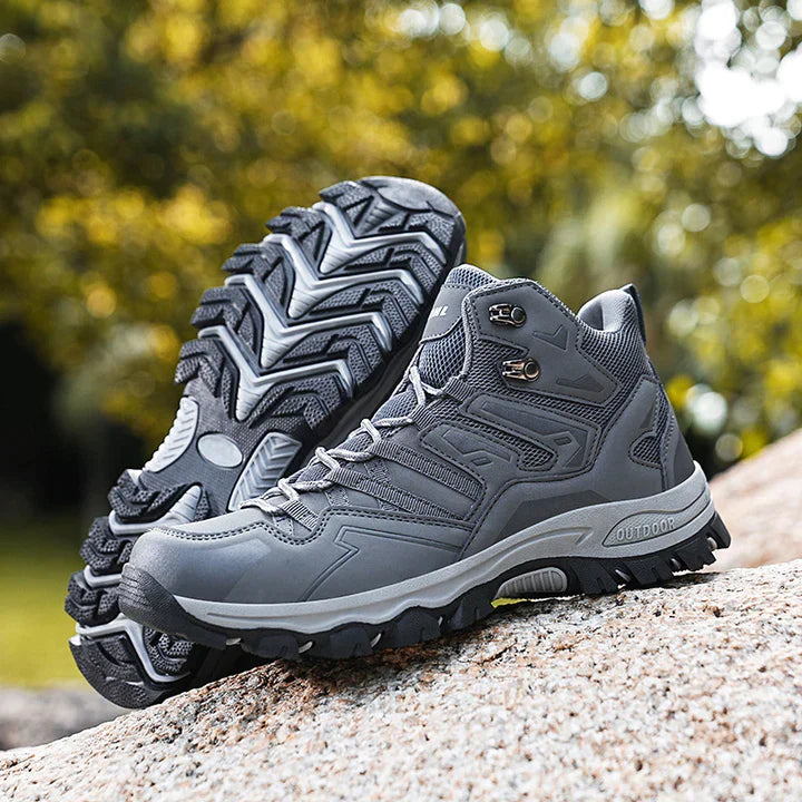 Botas de senderismo para hombre de cuero impermeables para trekking al aire libre