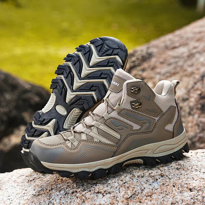 Botas de senderismo para hombre de cuero impermeables para trekking al aire libre