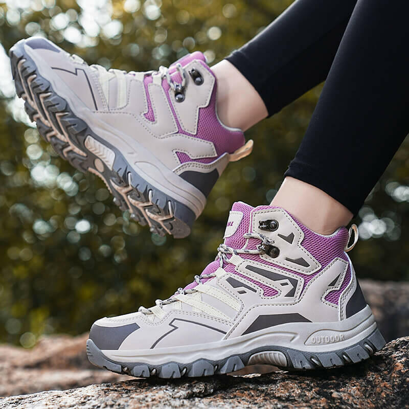 Chaussures de randonnée pour hommes en cuir imperméables pour trekking en plein air