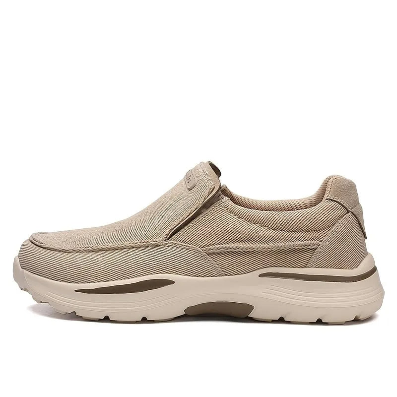 Scarpe ortopediche da passeggio per uomo sneakers in tela e pelle con supporto dell'arco