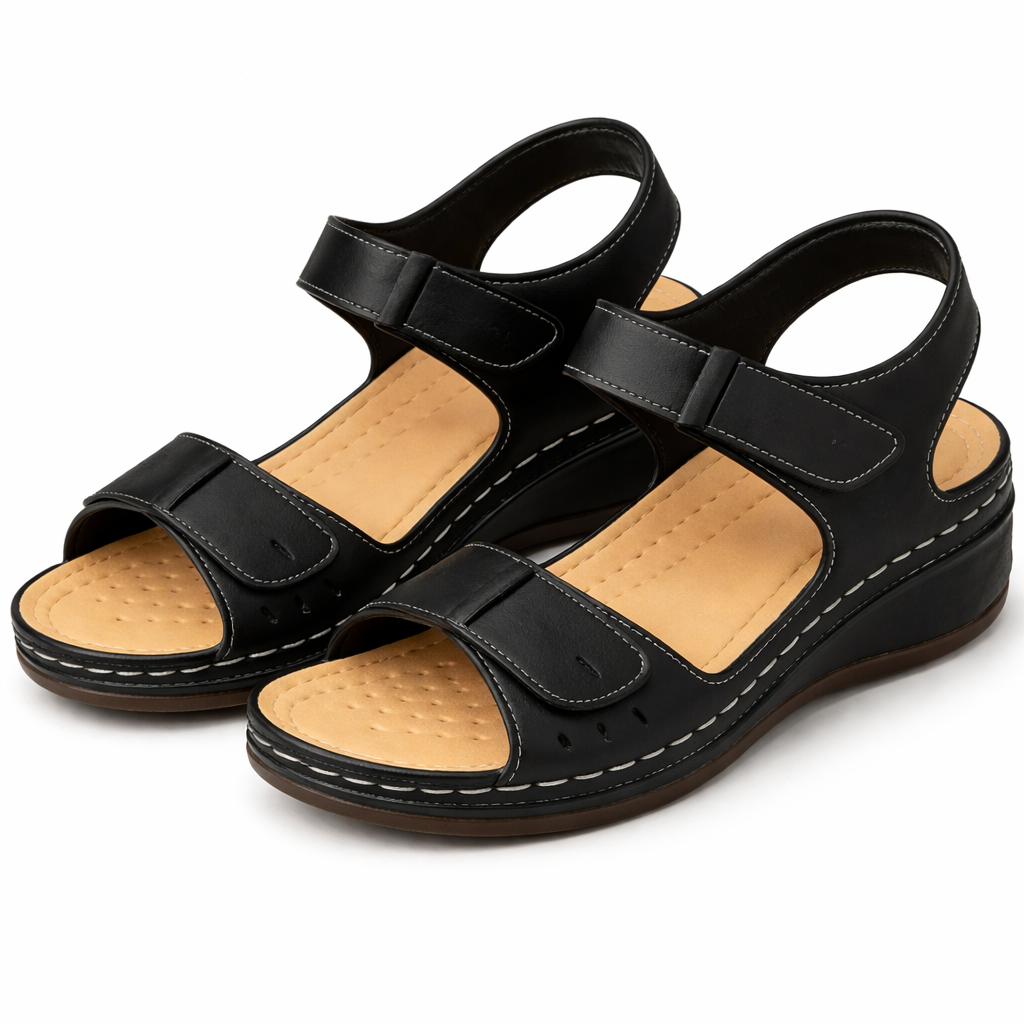 Women's Orthopedic Walking Sandals Open Toe Wedge Heel Shoes
