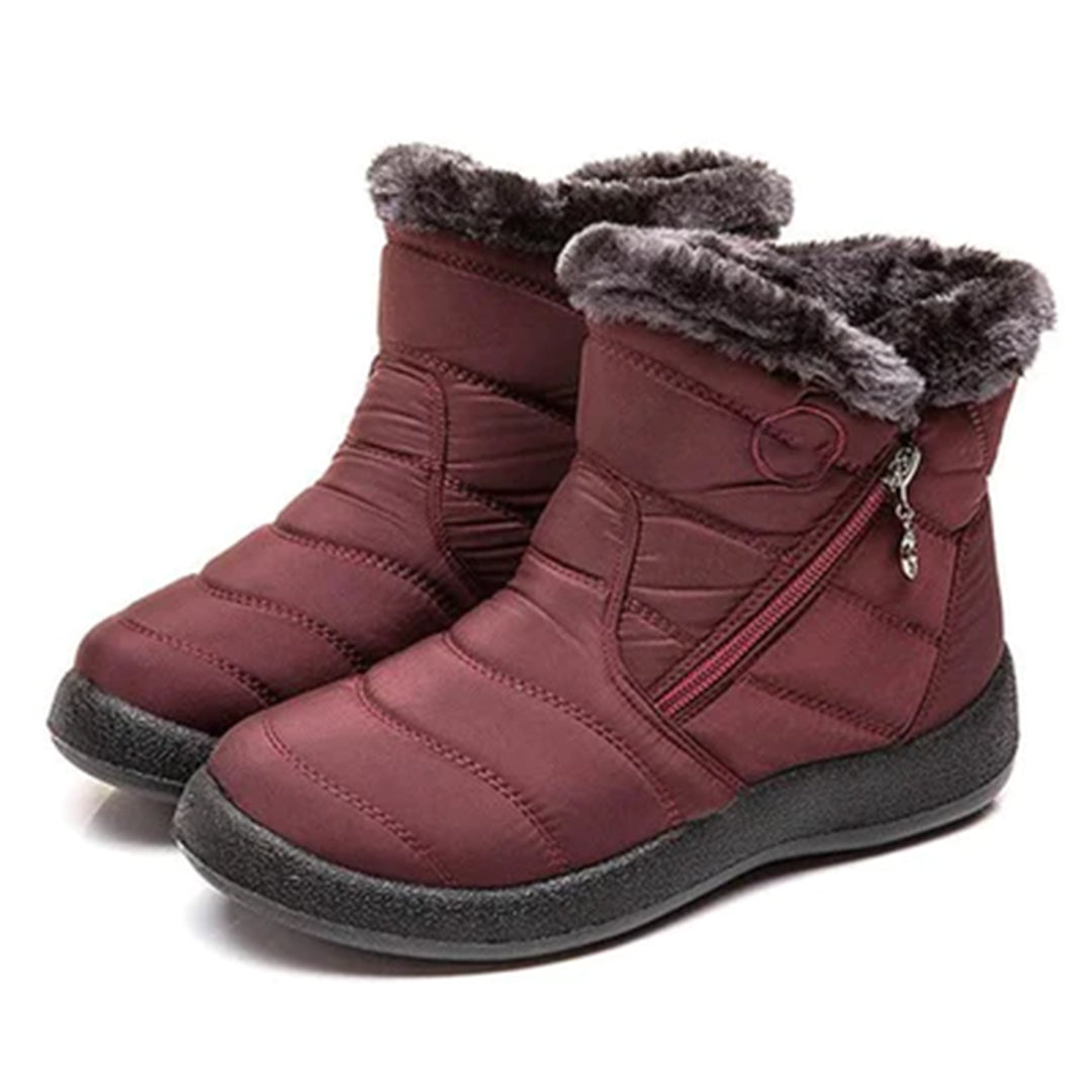 Women's Non-Slip Insulated Boots – Plush Faux-Fur Lining, Water-Resistant Finish