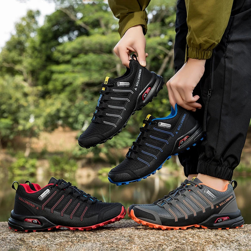 Zapatos de senderismo para hombre impermeables, zapatillas deportivas tácticas para entrenamiento y camping al aire libre