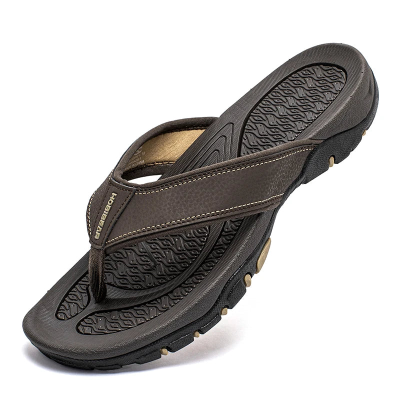 Chanclas planas para hombre con calado, sandalias de playa