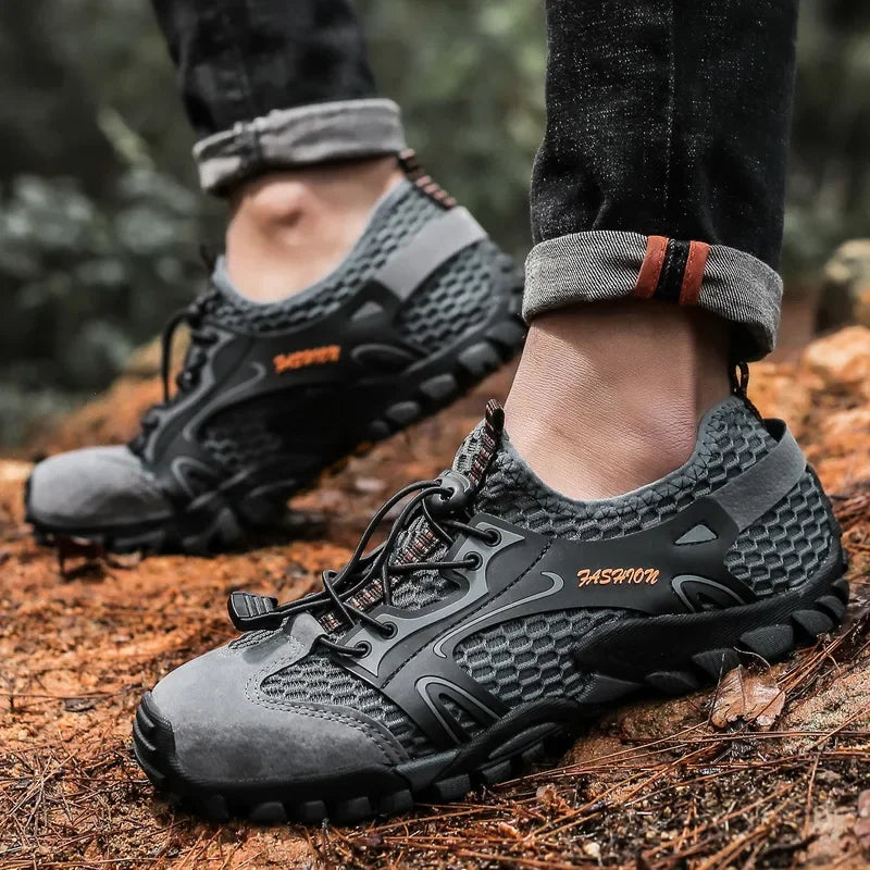 Herres vandresko åndbar mesh lavtop sneakers