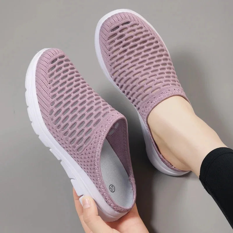 Orthopedic Slippers Women's Slip On Mesh Platform Shoes
