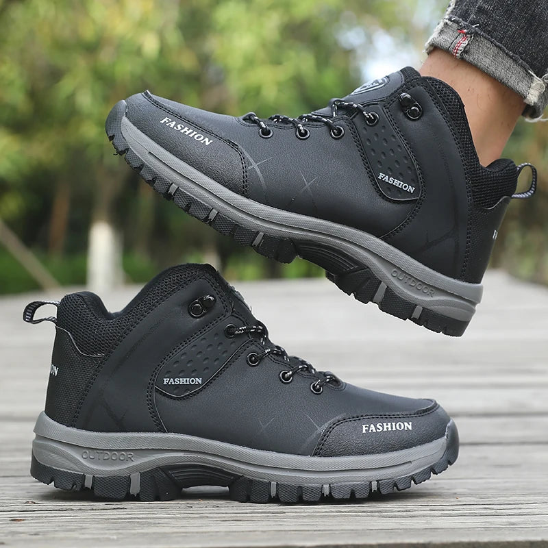 Bottes de randonnée orthopédiques imperméables pour hommes, chaussures de trekking antidérapantes d'extérieur