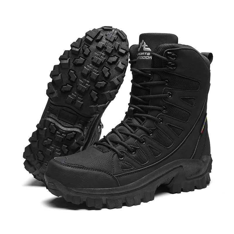 Men's Wide Fit Tactical Boots – Non-Slip Rubber Outsole, Breathable EVA Insole