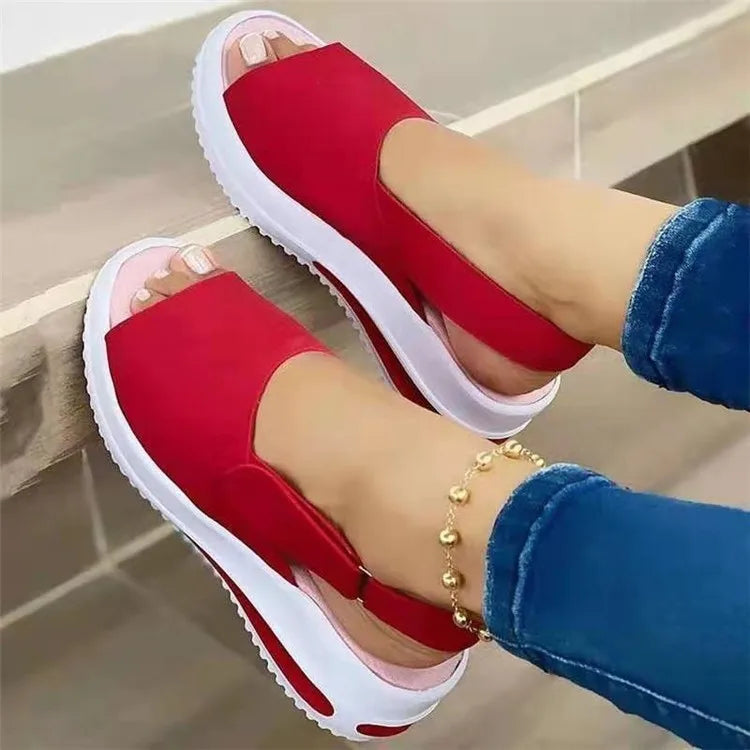 Women's Sandals Peep Toe Wedge Casual Platforms