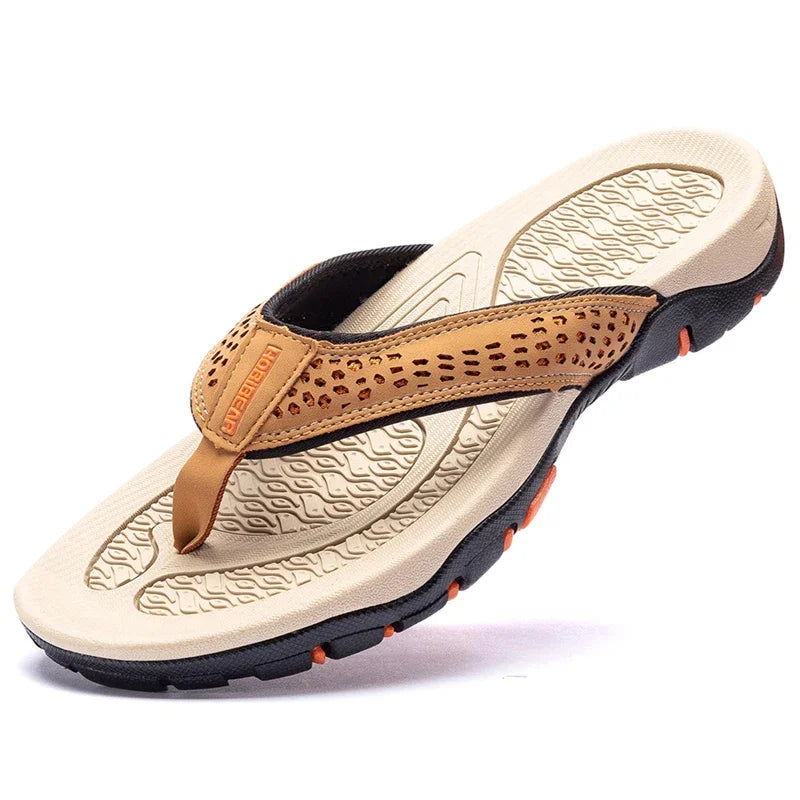 Chanclas planas para hombre con calado, sandalias de playa