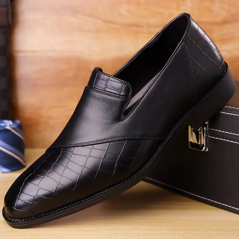 Bekväma loafers i äkta läder för män – vadderad innersula, slip-on-modell