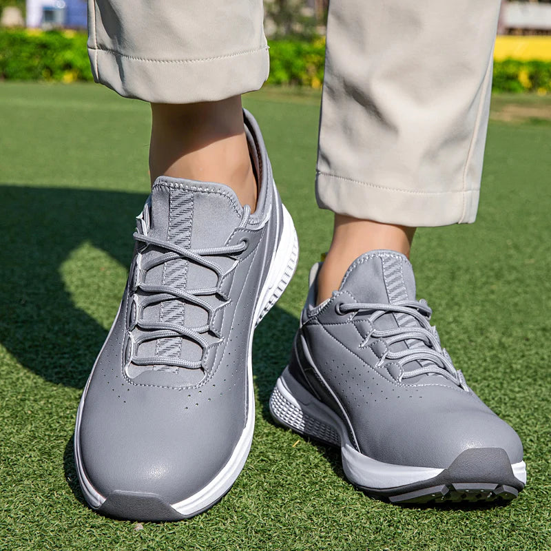 Men's Wide Fit Waterproof Golf Shoes – Rubber Outsole, EVA Comfort Insole