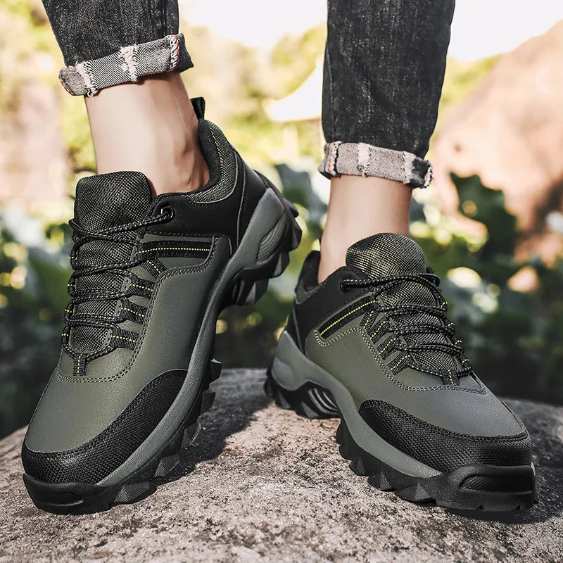 Zapatillas de senderismo para hombre de microfibra, bajas y para trail