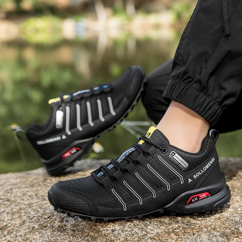Zapatos de senderismo para hombre impermeables, zapatillas deportivas tácticas para entrenamiento y camping al aire libre