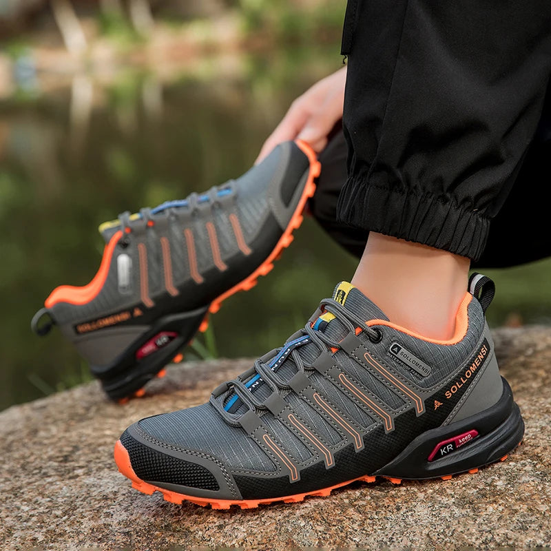 Zapatos de senderismo para hombre impermeables, zapatillas deportivas tácticas para entrenamiento y camping al aire libre