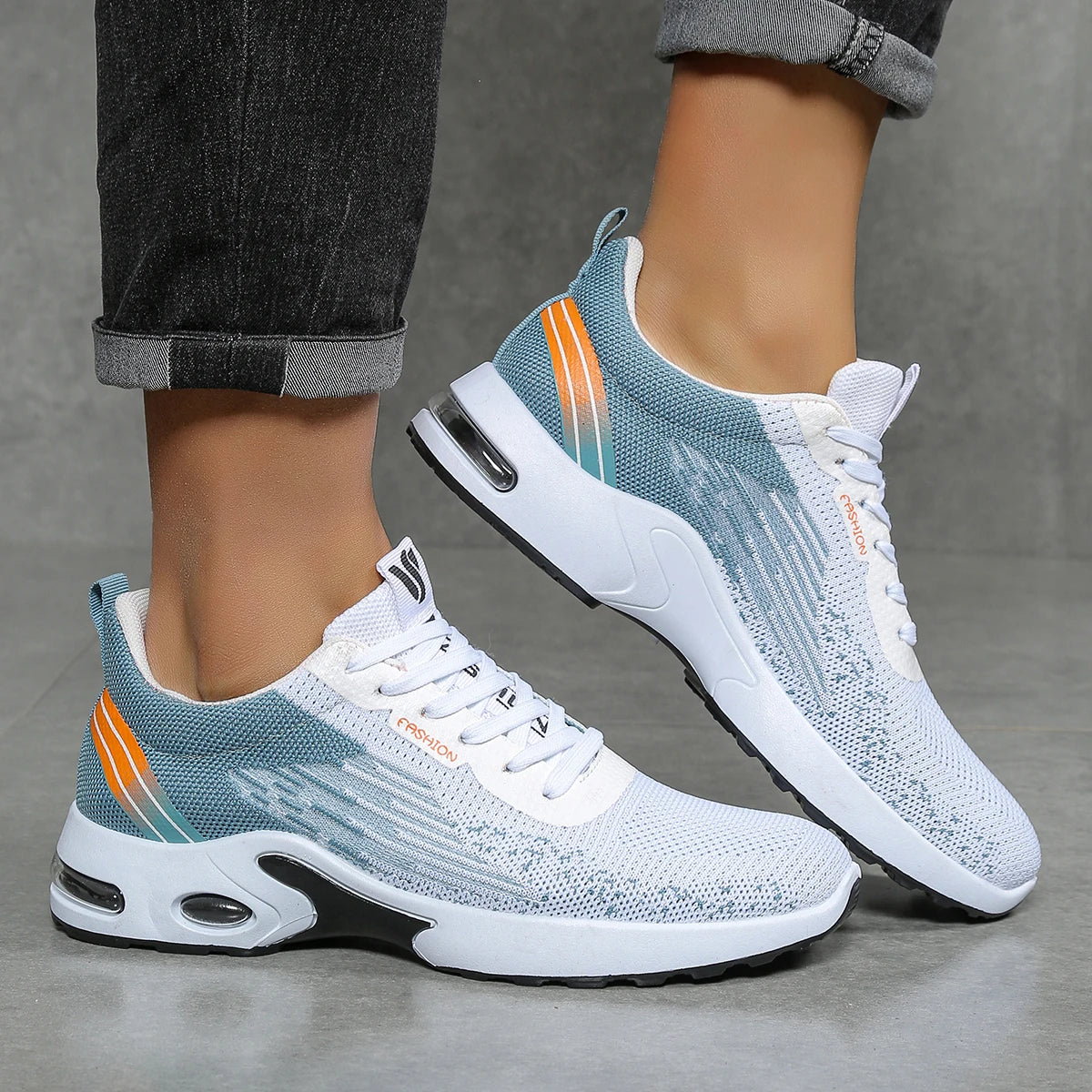 Herre Ortopædiske Løbesko Luftpolstring Åndbar Mesh Snørebånd Sports Sneakers