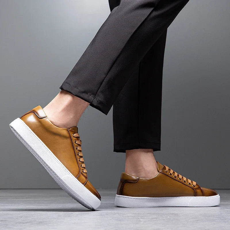 Scarpe da uomo comode in vera pelle – soletta ammortizzata, stile classico