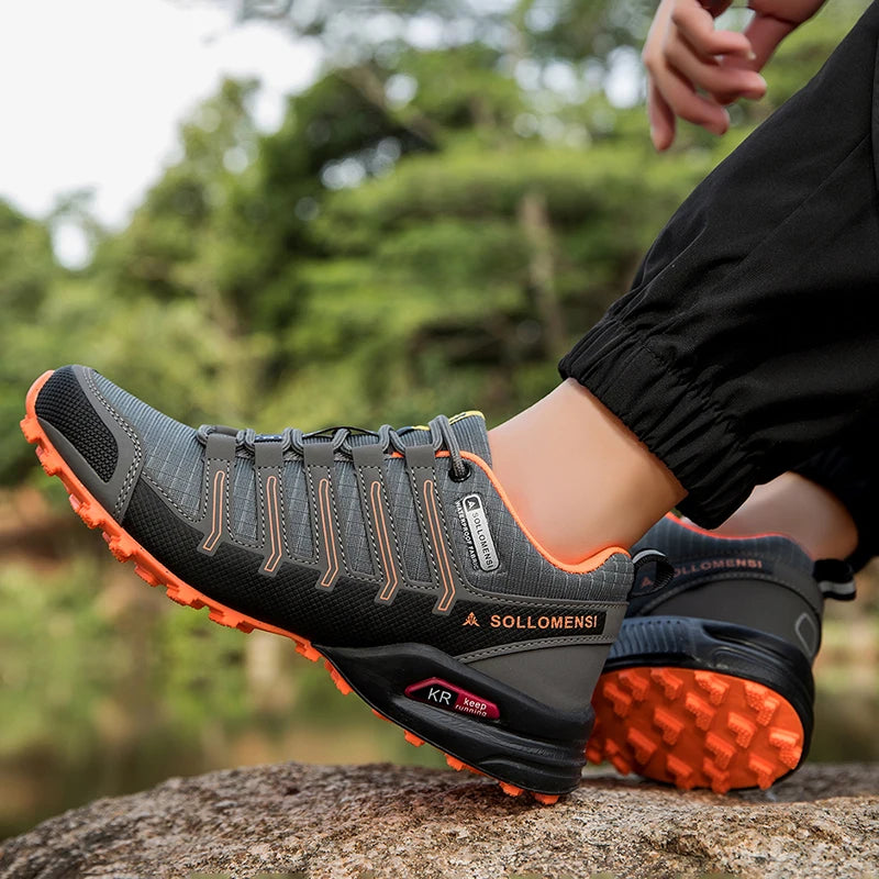 Zapatos de senderismo para hombre impermeables, zapatillas deportivas tácticas para entrenamiento y camping al aire libre