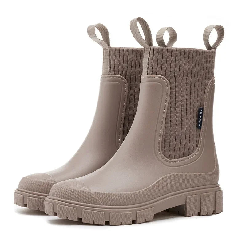 Botines Chelsea impermeables antideslizantes para mujer – plantilla de EVA, cierre sin cordones