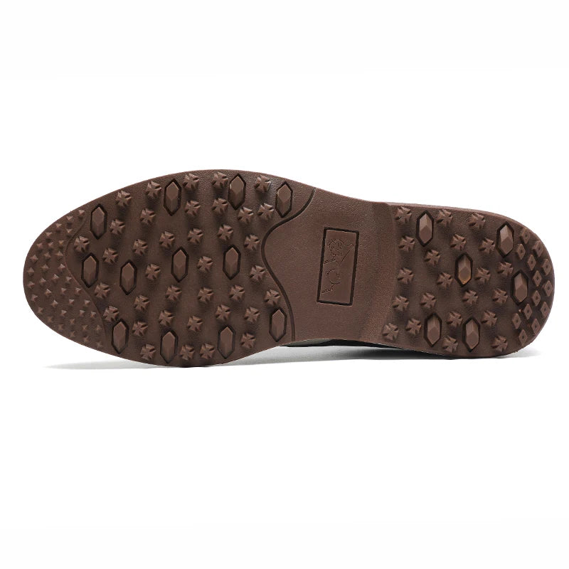 Men's Non-Slip Waterproof Golf Shoes – Bonded Leather Insole, Lace-Up Closure
