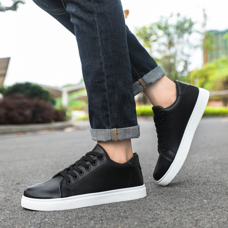 Zapatillas cómodas para hombre de cuero genuino – Plantilla acolchada, suela exterior gruesa de goma