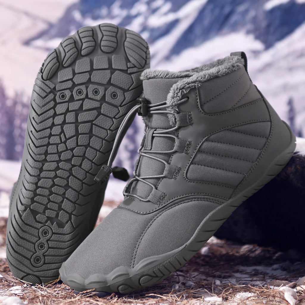 Botas de senderismo unisex de horma ancha - suela antideslizante, forro acolchado aislante