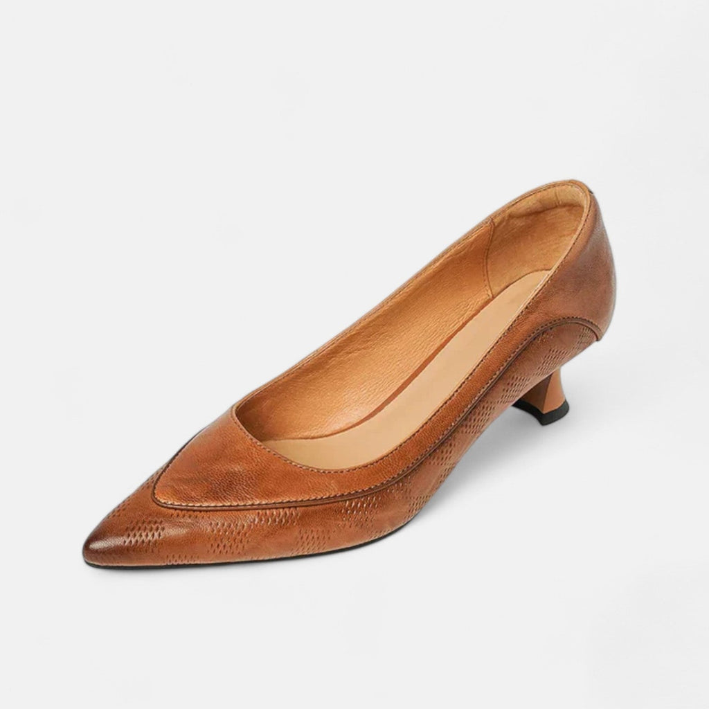 Women Kitten Heels Pointed Toe Pumps Dress Shoes