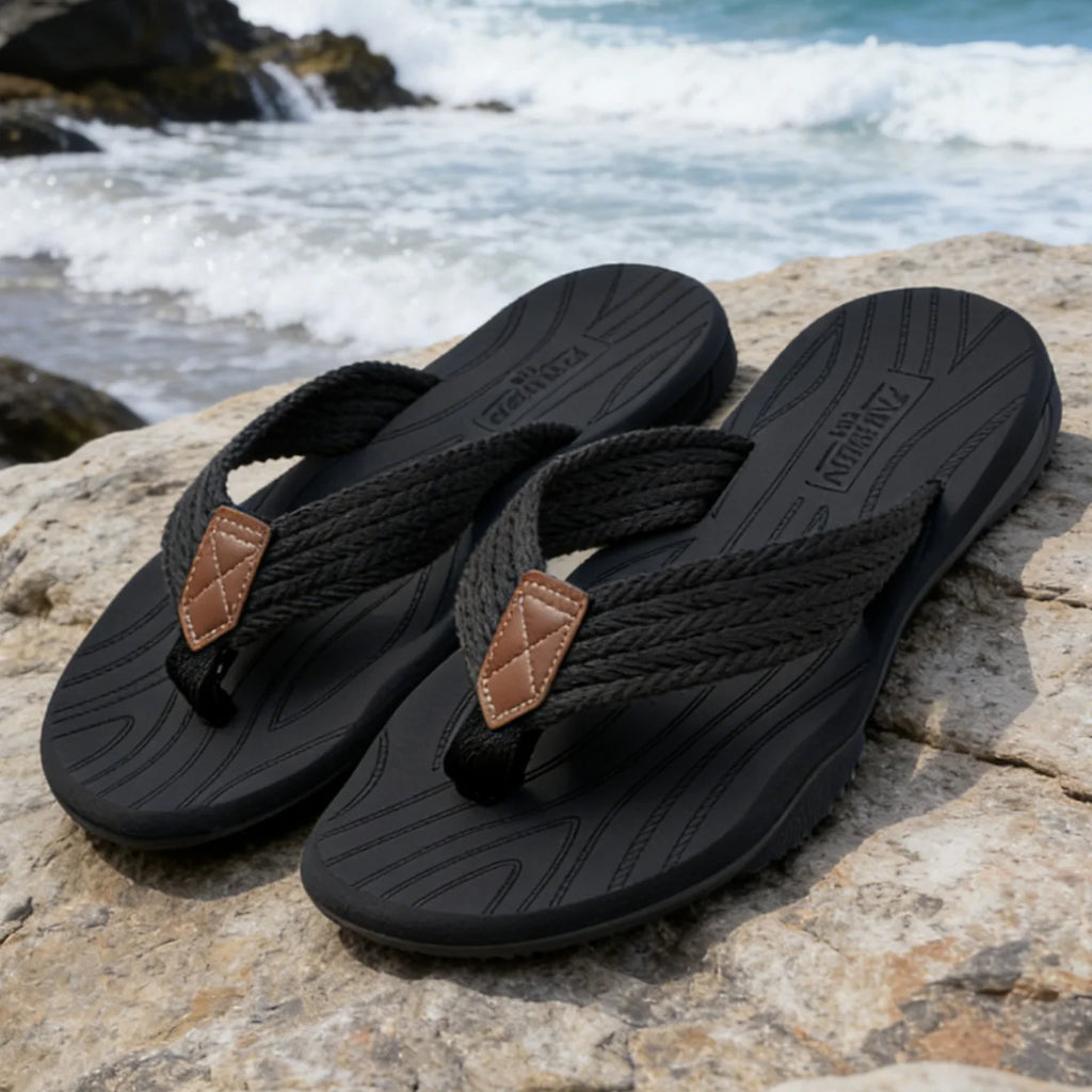 Tongs pour hommes concises, antidérapantes et à séchage rapide