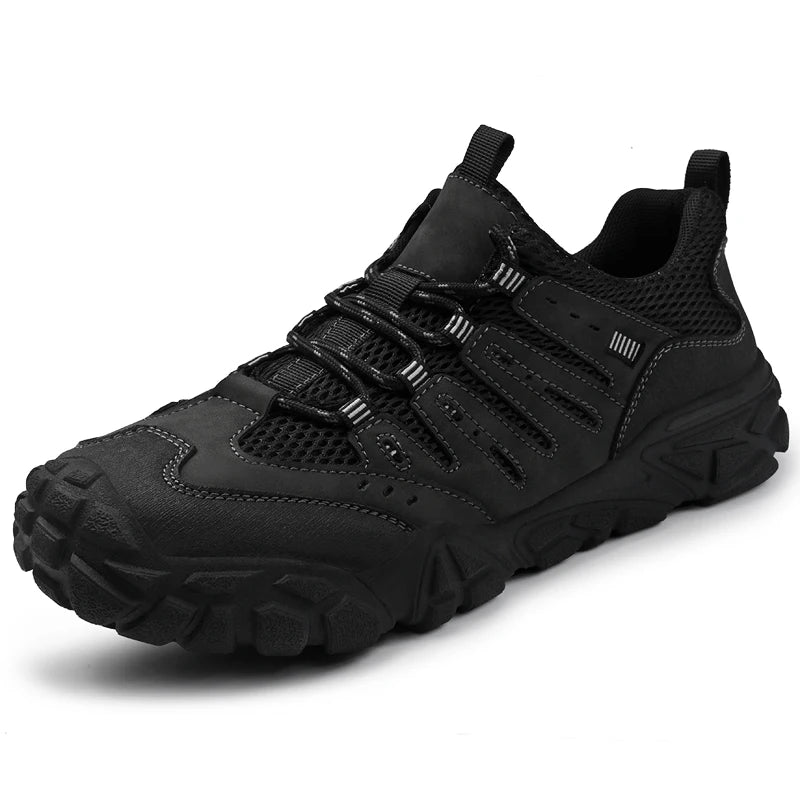 Men's Hiking Shoes Breathable Mesh Lace Up Sneakers