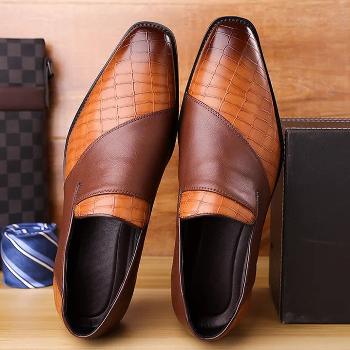 Mocasini confortabili pentru bărbați din piele naturală – branț căptușit, design slip-on