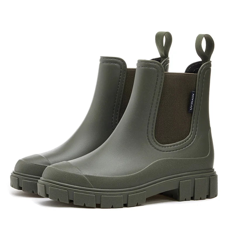 Botines Chelsea impermeables antideslizantes para mujer – plantilla de EVA, cierre sin cordones