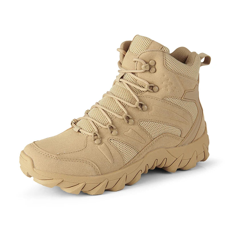 Men's Comfort Leather Combat Training Boots – Breathable Design, EVA Insole