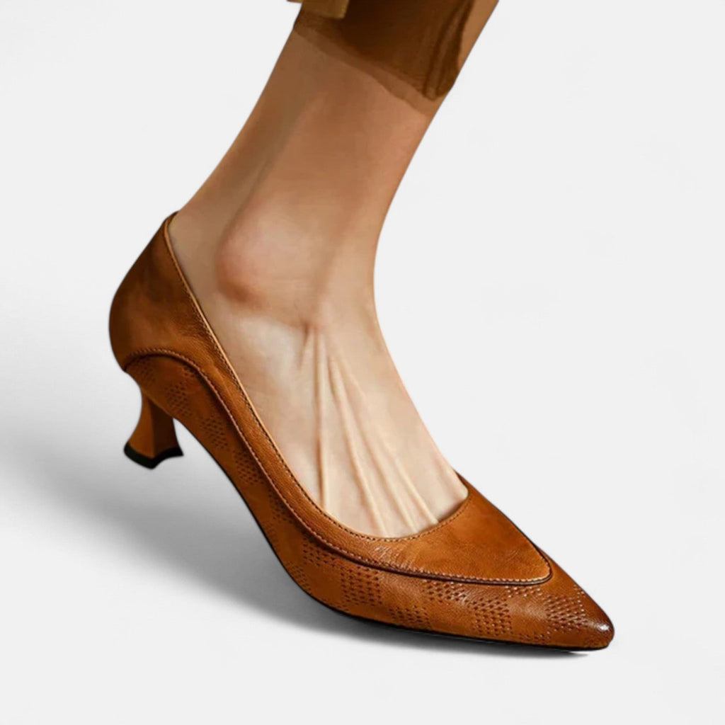 Women Kitten Heels Pointed Toe Pumps Dress Shoes