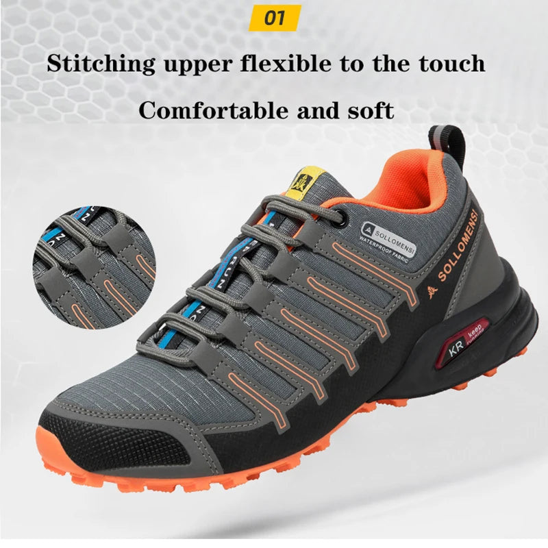 Chaussures de randonnée imperméables orthopédiques pour hommes, baskets antidérapantes pour la marche en extérieur