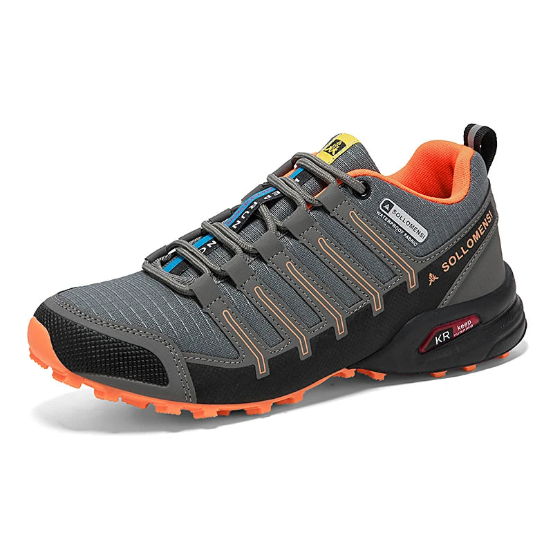 Chaussures de randonnée imperméables orthopédiques pour hommes, baskets de trekking antidérapantes d'extérieur