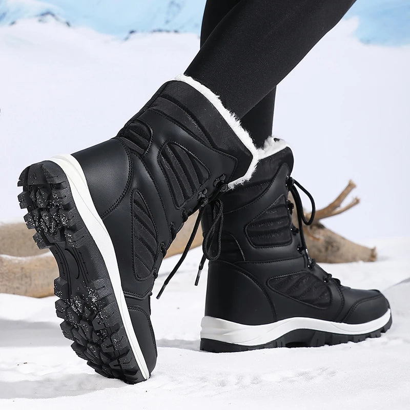 Women's Waterproof Hiking Boots – Cushioned Insole, Lugged Rubber Sole